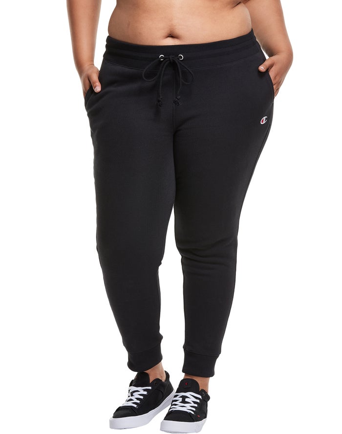 Champion Plus Reverse Weave Joggingbroek Dames - Zwart - Belgie 4235VAGKX